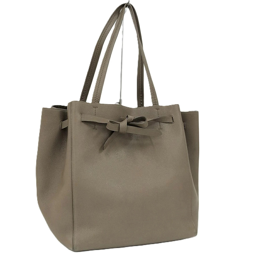 Celine Tote Bag Cabas Phantom Leather Greige Gray